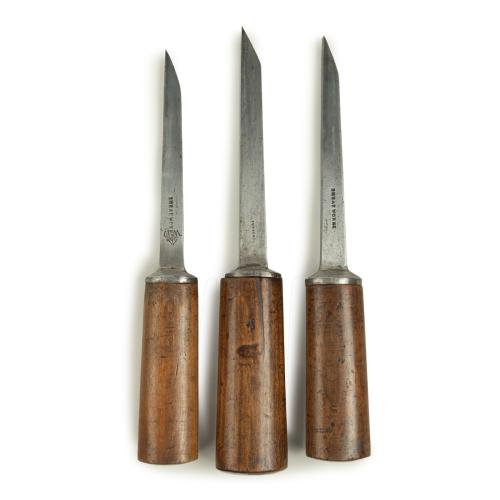 Three mortice chisels