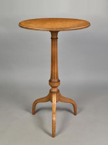 George IV bird’s eye maple lamp table stamped Holland and sons, c.1830