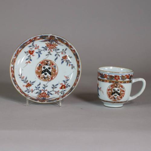 Armorial cup and saucer