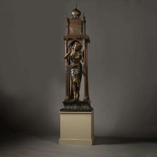 An Orientalist Lifesize Figural Bronze Statue. Attributed to Louis Hottot (French, 1834-1906). France, Circa 1890.