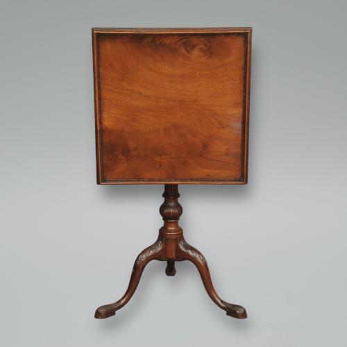 Chippendale Period Mahogany Tripod Wine Table With Gallery Top