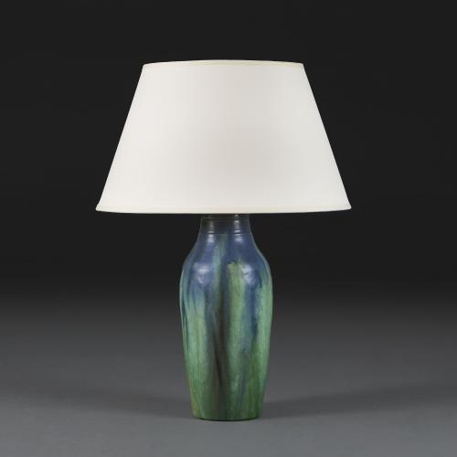 A Blue and Green Drip Glaze Lamp
