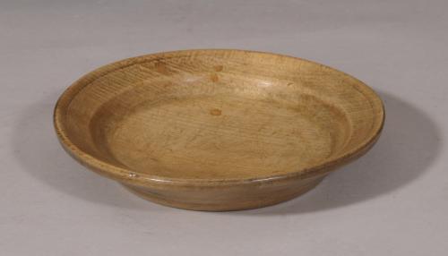 S/5751 Antique Treen 19th Century Sycamore Platter