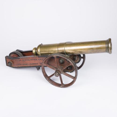 Signalling cannon, dated 1856, marked to commemorate the end of the Crimean war