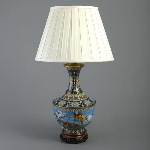 Polychrome Cloisonne Lamp