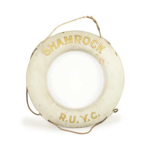 An original life ring from the America’s Cup yacht ‘Shamrock’, Royal Ulster Yacht Club