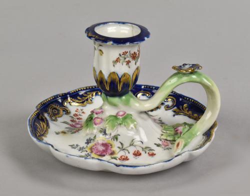 Chelsea porcelain chamberstick, c.1760