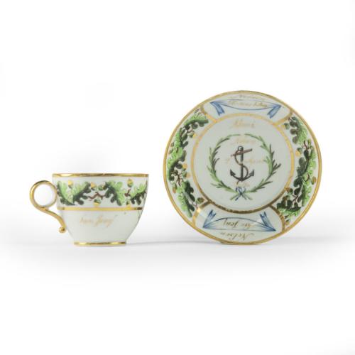 An important porcelain cup and saucer from Admiral Lord Nelson’s ‘Baltic Service’