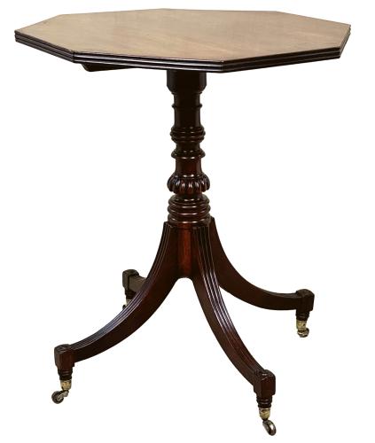 Georgian Mahogany Octagonal Lamp Table