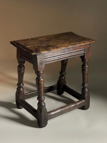 17th century joined stool good colour and patination