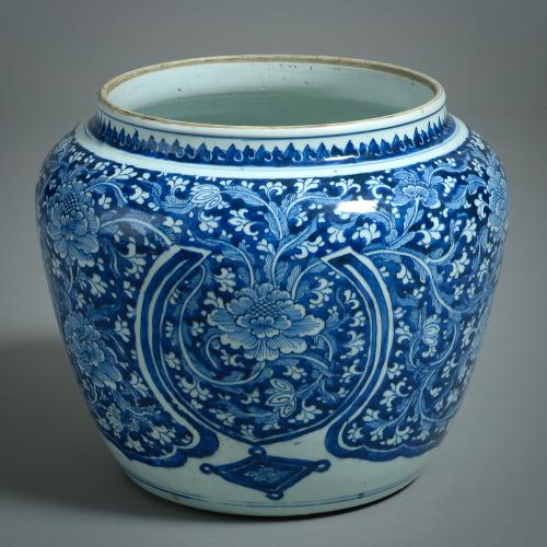 Large Kangxi blue-and-white jar