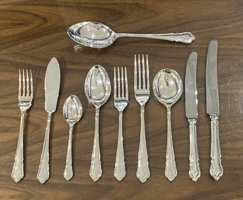 Sterling silver Dubarry cutlery/flatware service 