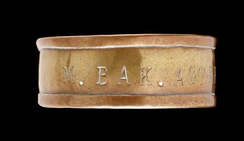 Brass Swan Collar Etched with ‘M. BAK. AGTERBROEK.’ and Dated ‘1891’