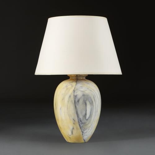 A Grigio Etrusco Marble Vase as a Lamp