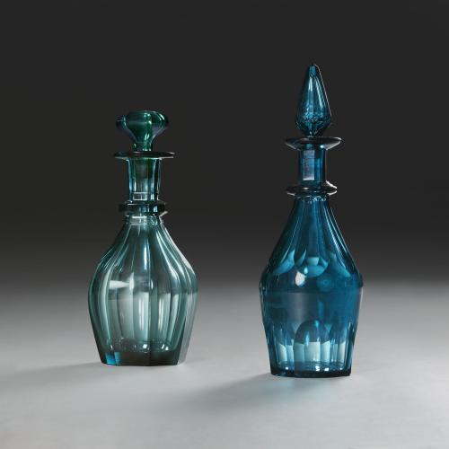 Two Regency Glass Spirit Decanters