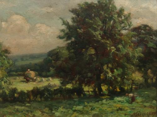 William Greaves "East Keswick, September 1917" Oil painting
