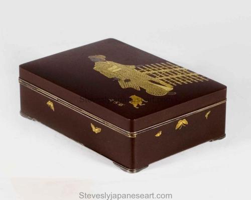 Charming Japanese Komai Style Iron Box
