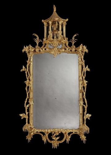 George II Chinoiserie Giltwood Mirror