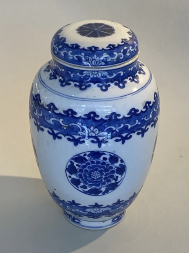Chinese Kangxi Blue and White Jar and Cover