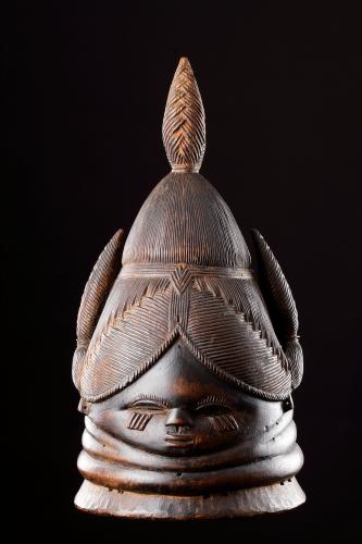 An African Sande or Bundu Mask