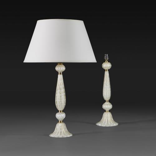 Barovier & Toso Gold Murano Lamps