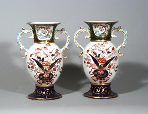 Mason's Ironstone Japan-pattern Vases, Circa 1830-40