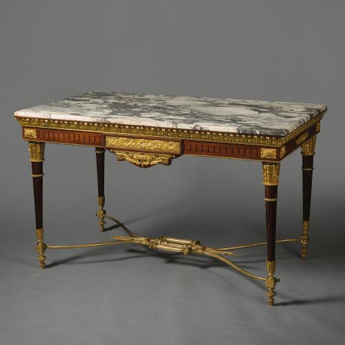 Louis XVI Style Gilt-Bronze Mounted Mahogany Centre Table