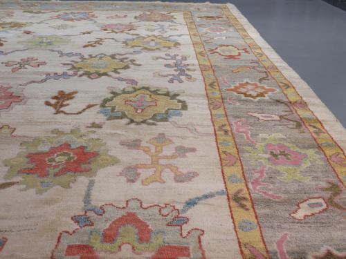 Contemporary Oushak Carpet, Handwoven in Iran