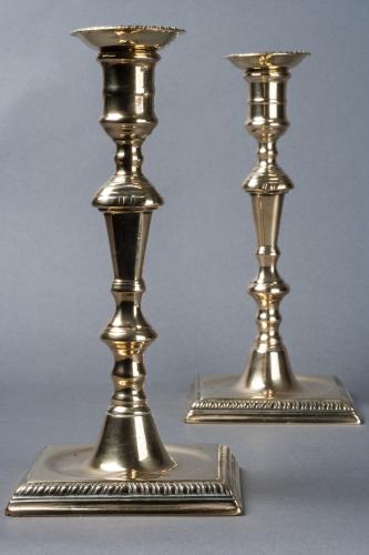George III Brass Candlesticks