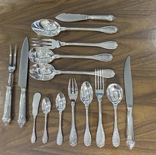Puiforcat Elysee pattern silver Cutlery flatware 