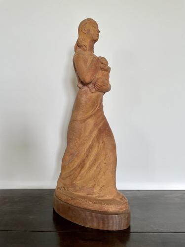 Lady Muriel Wheeler - Terracotta Group of a Mother and Child