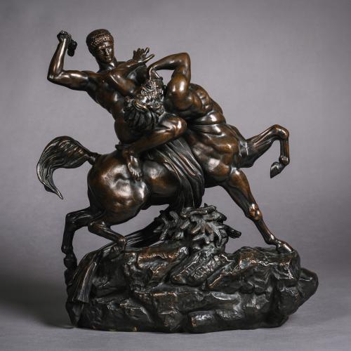 Theseus fighting the centaur Bianor