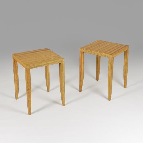 A Pair of Zebrano Occasional Tables