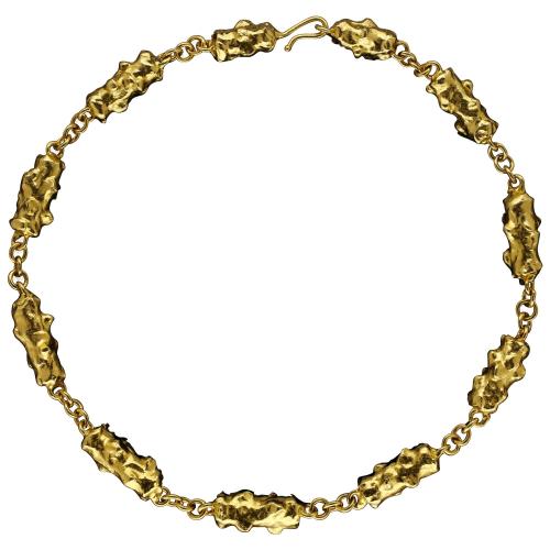 Jean Mahie 22 Carat Gold Nuggets Necklace