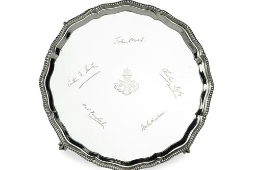 A George V silver presentation salver for The King’s Royal Rifle Corps (60th Regiment of Foot)
