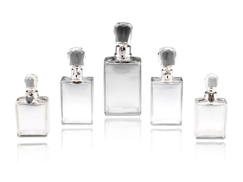 Overview of the five decanter bottles