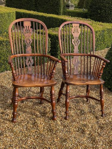 Yew Wood Windsor Chairs