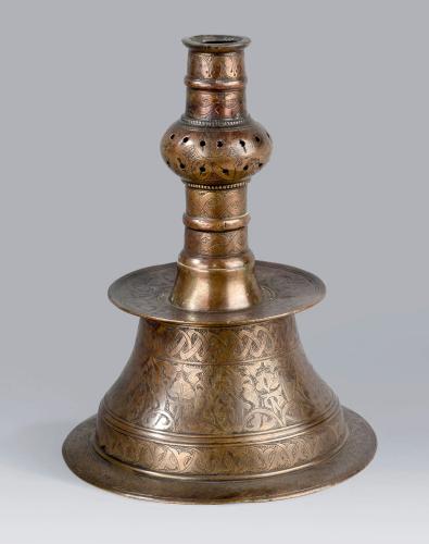 Early Ottoman Brass Candlestick