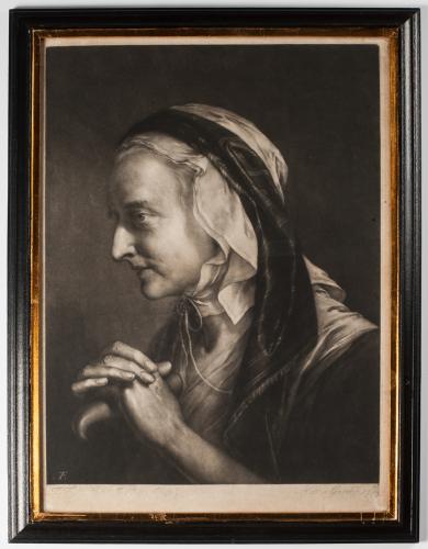 Old Woman by Thomas Frye from his series of Fanciful Heads