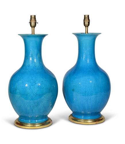 Turquoise Glaze Lamps