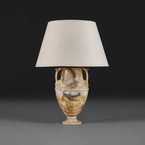 Italian Alabaster Urn as a Lamp