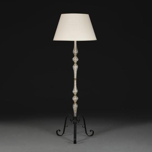 Twisted Murano Glass Standard Lamp