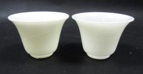 white Peking glass wine cups China circa 1880