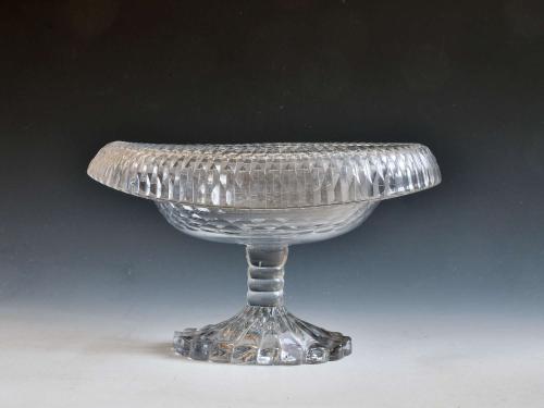 Antique glass Irish turnover bowl circa 1790