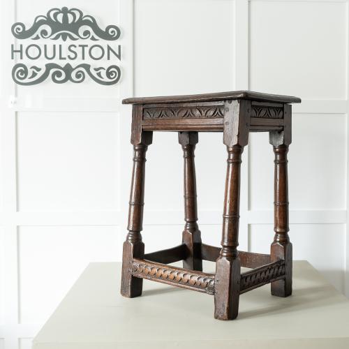 A Charles I oak joint stool, West Country, probably Devon, circa 1630