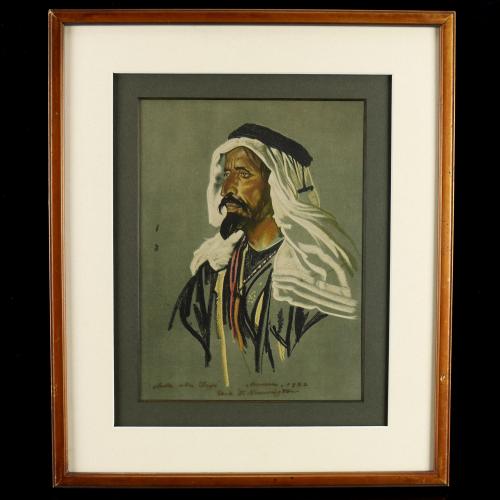 Lawrence of Arabia - Portrait of Auda Abu Tayi, 1926