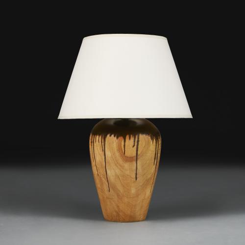Wooden Drip Vase as a Lamp