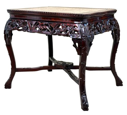 Oriental Hardwood 19th Century Rectangular Coffee Table