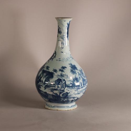 Delft bottle vase, c.1750