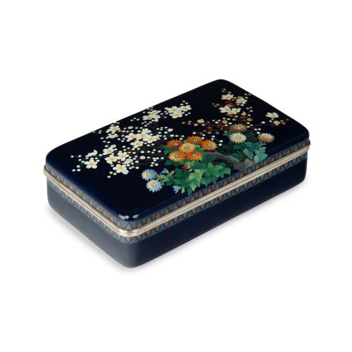 A Meiji period cloisonné box and cover, Ando Company
